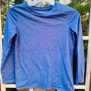 Cat & Jack solid blue long sleeve shirt top